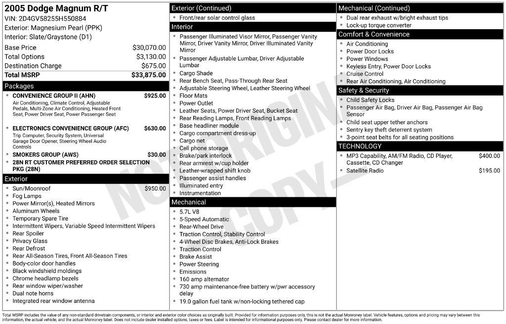 Used 2005 Dodge Magnum R/T w/ Convenience Group II RWD image 27