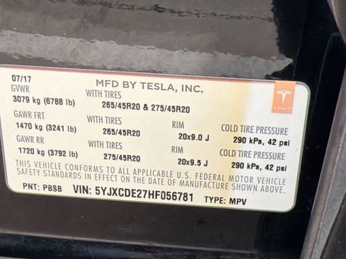 Used 2017 Tesla Model X 100D AWD/4WD image 17