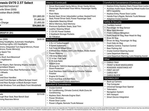 New 2026 Genesis GV70 2.5T Select image 9