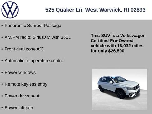 Certified 2024 Volkswagen Tiguan SE w/ Panoramic Sunroof Package image 7