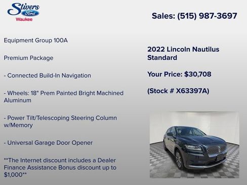 Used 2022 Lincoln Nautilus AWD w/ Premium Package image 7