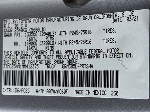 Certified 2021 Toyota Tacoma SR5 image 16