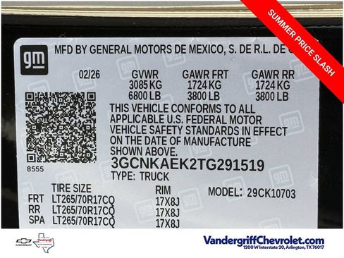 New 2026 Chevrolet Silverado 1500 W/T w/ WT Safety Package AWD/4WD image 22