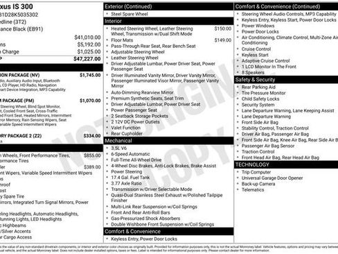 Used 2019 Lexus IS 300 AWD w/ Navigation Package image 53