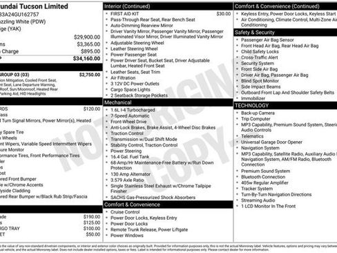 Used 2016 Hyundai Tucson Limited w/ Option Group 03 image 2