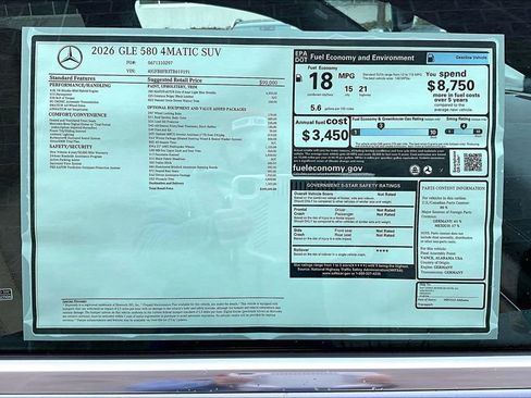 New 2026 Mercedes-Benz GLE 580 4MATIC image 14