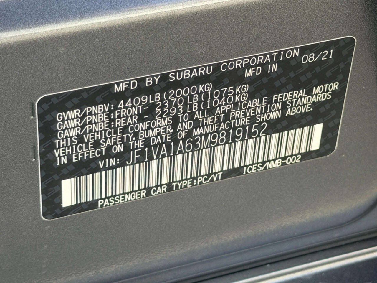 Used 2021 Subaru WRX AWD/4WD image 15