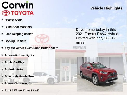 Used 2021 Toyota RAV4 Limited AWD/4WD image 6