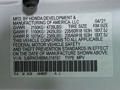 Certified 2021 Honda CR-V EX-L image 35