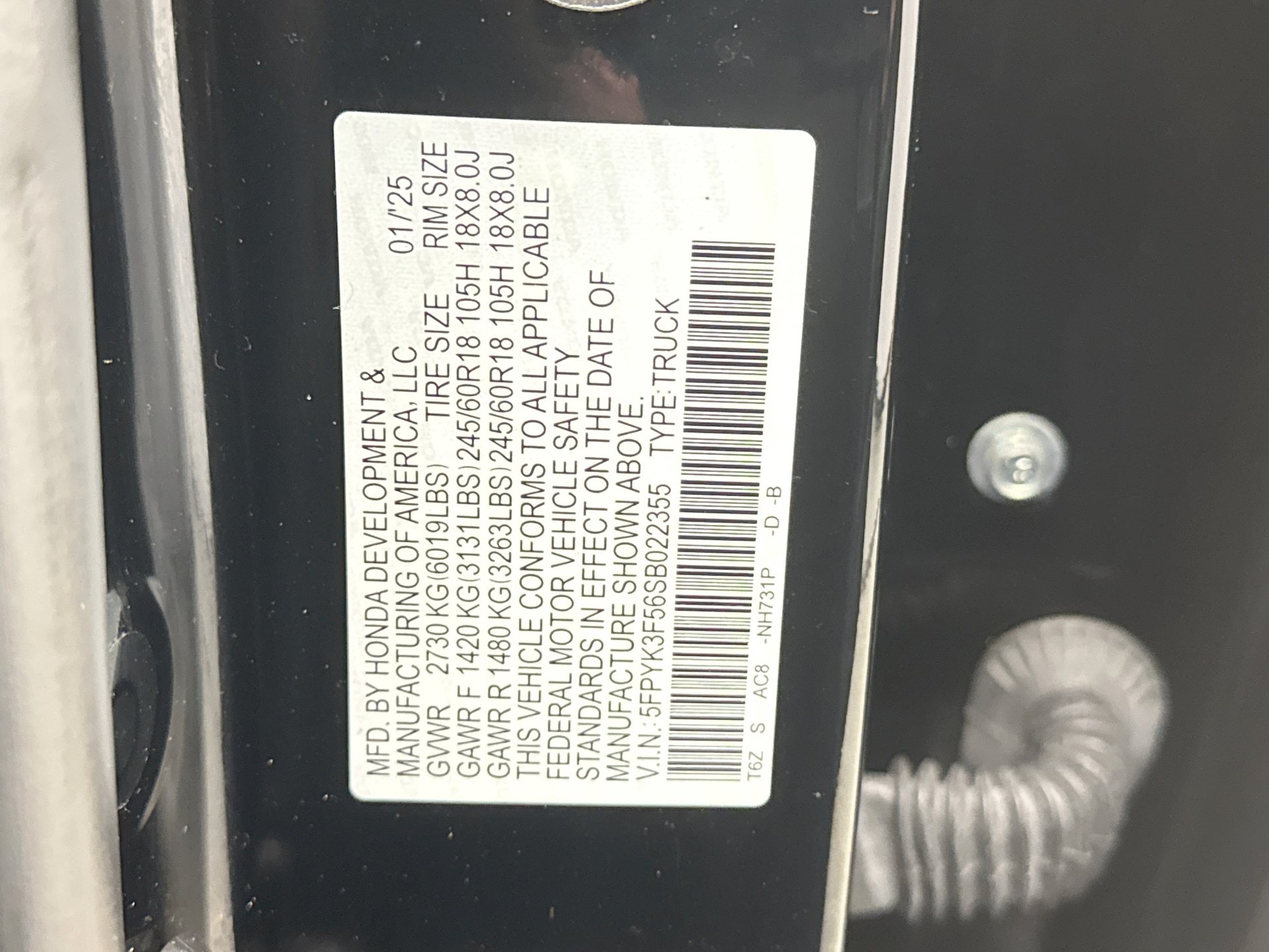 Used 2025 Honda Ridgeline RTL image 11