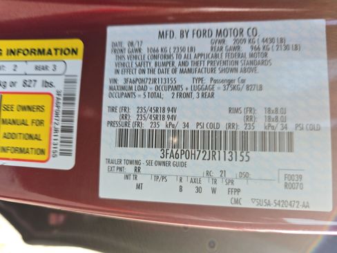 Used 2018 Ford Fusion SE w/ Equipment Group 201A image 36