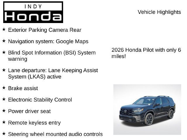 New 2026 Honda Pilot Black Edition image 7