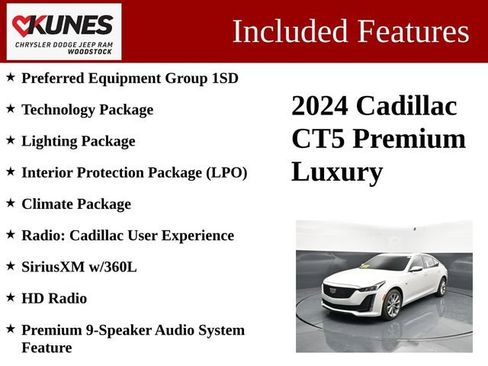 Used 2024 Cadillac CT5 Premium Luxury w/ Technology Package AWD/4WD image 3