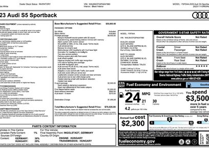 Certified 2023 Audi S5 Prestige w/ Prestige Package