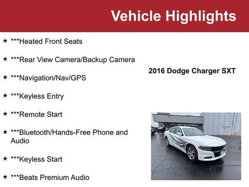 Used 2016 Dodge Charger SXT w/ Rallye Group image 2