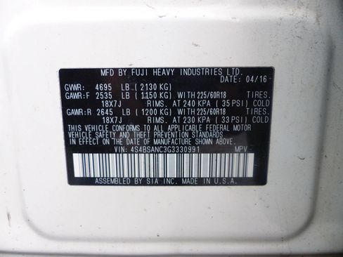 Used 2016 Subaru Outback 2.5i Limited image 21