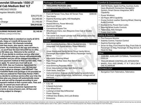 Used 2016 Chevrolet Silverado 1500 LT w/ Max Trailering Package AWD/4WD image 3