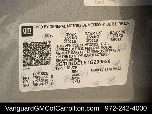 New 2026 GMC Sierra 1500 SLT w/ SLT Premium Plus Package AWD/4WD image 25