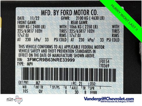 Used 2022 Ford Bronco Sport Big Bend w/ Convenience Package AWD/4WD image 28