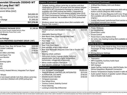 Used 2020 Chevrolet Silverado 3500 W/T w/ WT Convenience Package AWD/4WD image 7