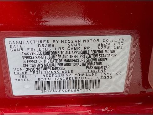 Used 2023 Nissan Versa SR w/ Trunk Package FWD image 32