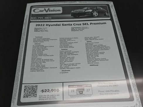 Used 2022 Hyundai Santa Cruz SEL Premium image 26