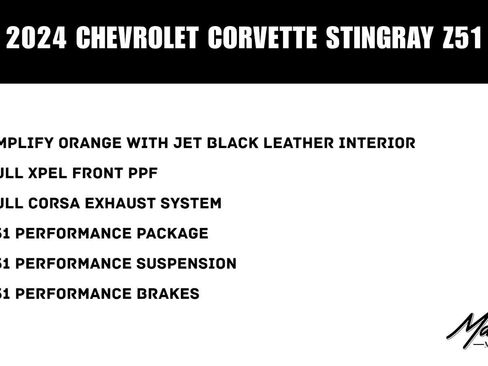 Used 2024 Chevrolet Corvette Stingray Coupe w/ Z51 Performance Package RWD image 2