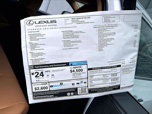 New 2026 Lexus NX 350 AWD w/ Premium Package image 14