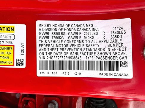 Used 2024 Honda Civic Sport image 29