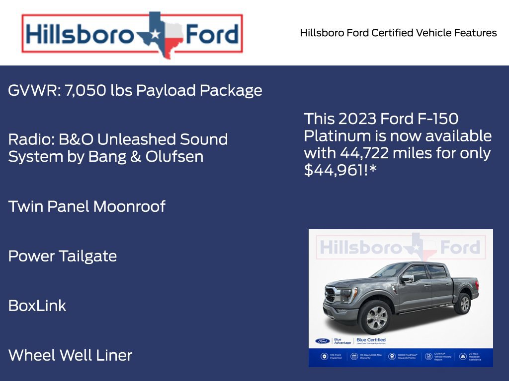Certified 2023 Ford F150 Platinum w/ Equipment Group 701A High AWD/4WD image 13