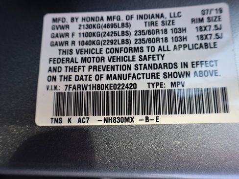 Certified 2019 Honda CR-V EX-L image 34