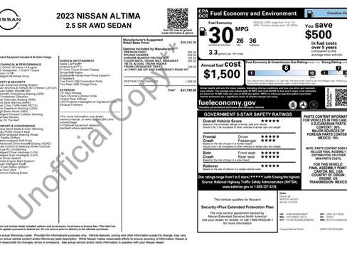 Used 2023 Nissan Altima 2.5 SR AWD/4WD image 3