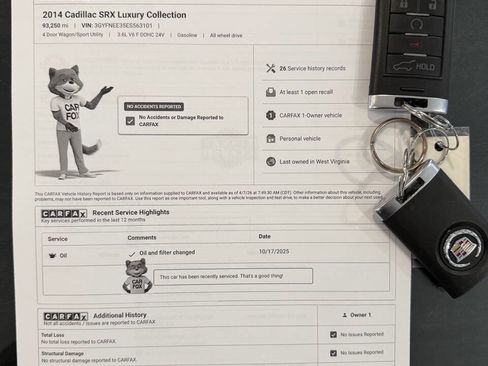 Used 2014 Cadillac SRX Luxury w/ Driver Awareness Package image 1