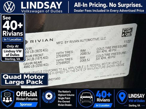 Used 2022 Rivian R1T Adventure AWD/4WD image 30