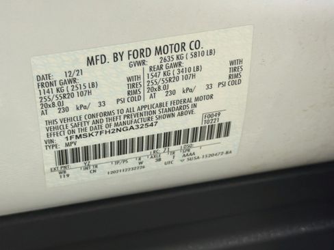 Used 2022 Ford Explorer Limited RWD image 12