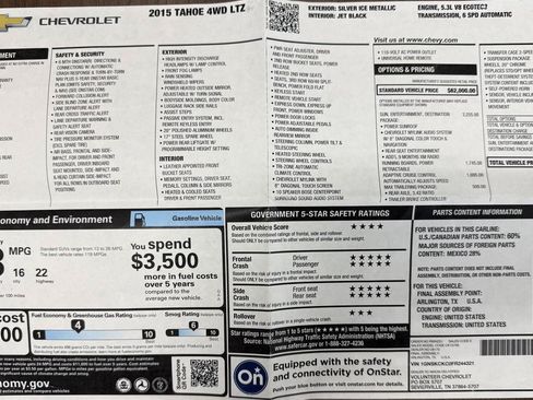 Used 2015 Chevrolet Tahoe LTZ AWD/4WD image 55