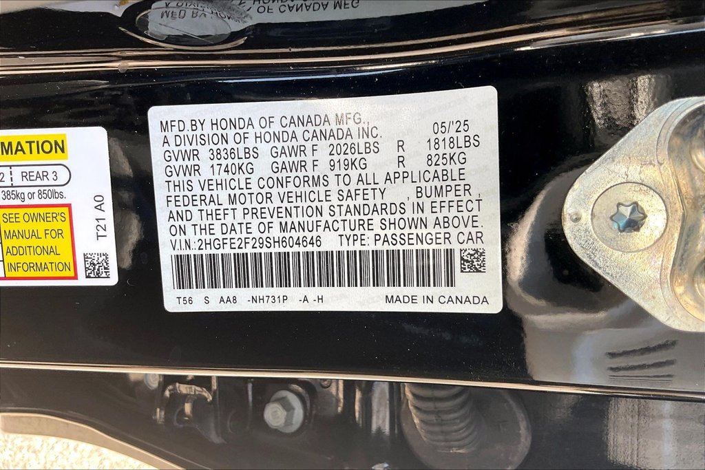 Certified 2025 Honda Civic LX image 18