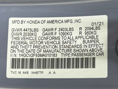 Used 2021 Honda Accord Touring image 74