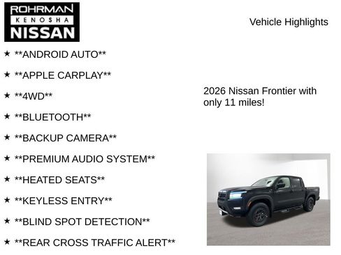 New 2026 Nissan Frontier PRO-4X w/ Pro-4x Convenience Package image 8