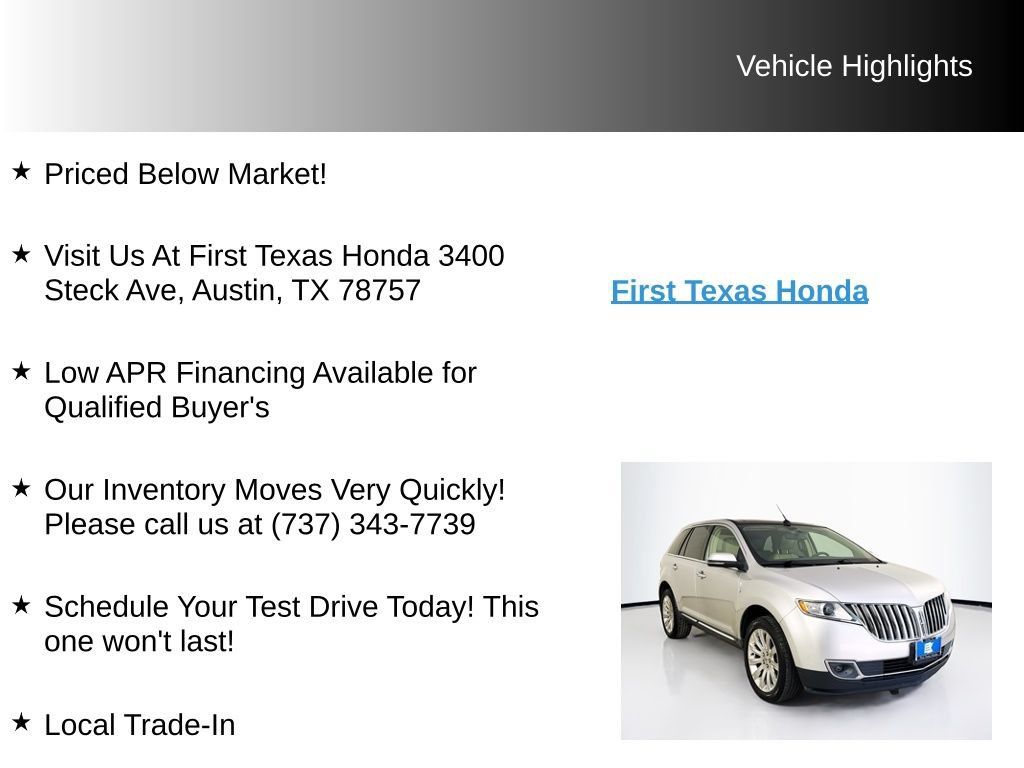 Used 2015 Lincoln MKX FWD w/ Equipment Group 102A image 9