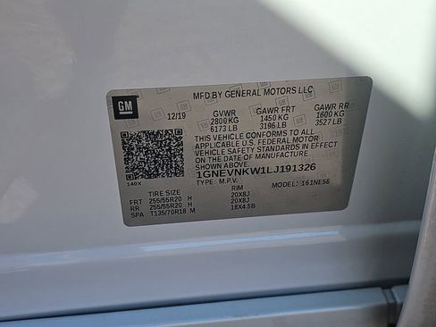 Certified 2020 Chevrolet Traverse High Country w/ LPO, Floor Liner Package AWD/4WD image 44