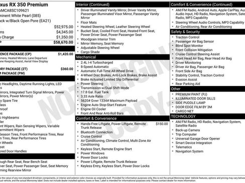 Used 2025 Lexus RX 350 Premium w/ Convenience Package image 34