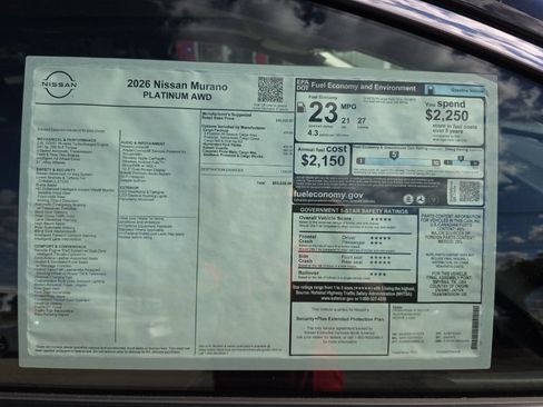 New 2026 Nissan Murano Platinum w/ Cargo Package AWD/4WD image 3