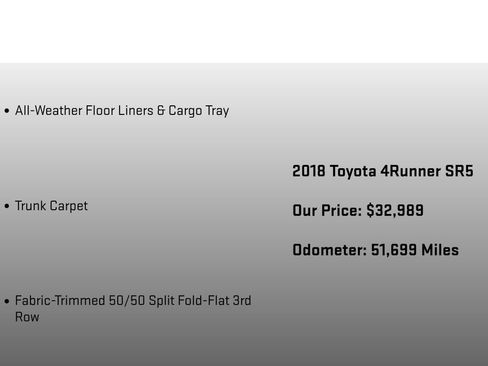 Used 2018 Toyota 4Runner SR5 AWD/4WD image 12