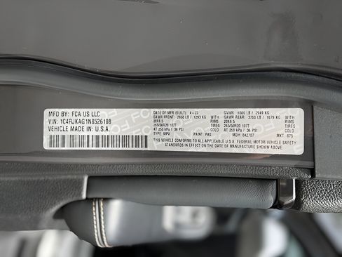 Used 2022 Jeep Grand Cherokee L Laredo AWD/4WD image 80