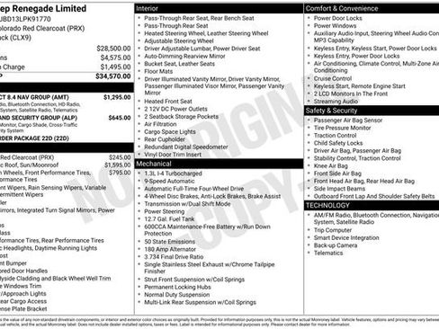 Used 2020 Jeep Renegade Limited w/ UConnect 8.4 Nav Group image 8