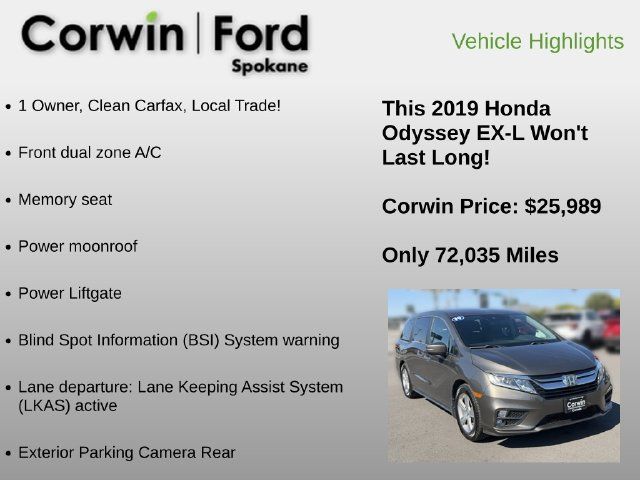 Used 2019 Honda Odyssey EX-L image 6