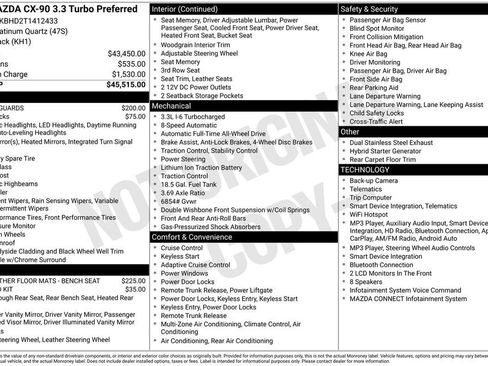 New 2026 MAZDA CX-90 3.3 Turbo w/ Preferred Package AWD/4WD image 6