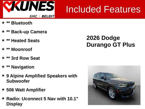 Used 2026 Dodge Durango GT AWD/4WD image 2