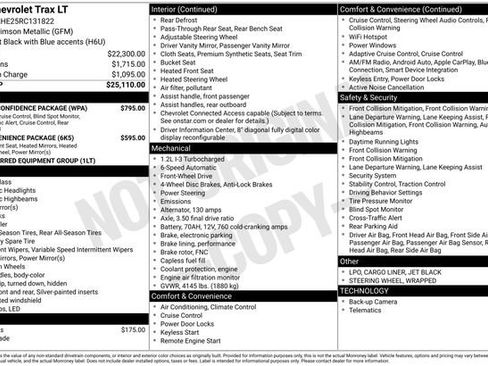 Certified 2024 Chevrolet Trax LT w/ Driver Confidence Package image 6